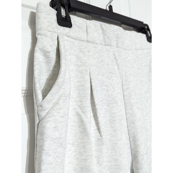 Halara Fleece Pants Womens Large Wide Leg Gray High Rise Sweatpants Lounge, L - Picture 7 of 11